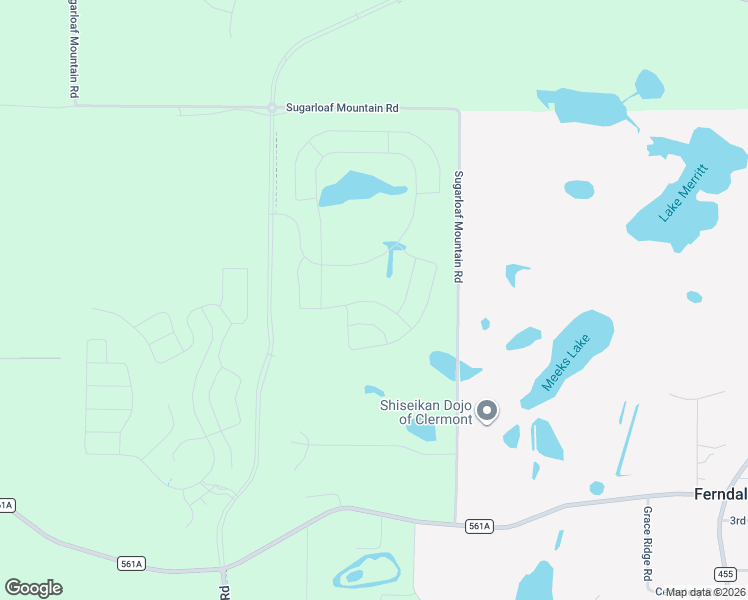 map of restaurants, bars, coffee shops, grocery stores, and more near 19449 Sugarloaf Mountain Road in Clermont