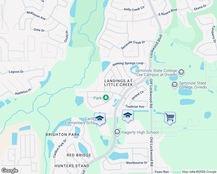 map of restaurants, bars, coffee shops, grocery stores, and more near 2745 Cordgrass Street in Oviedo