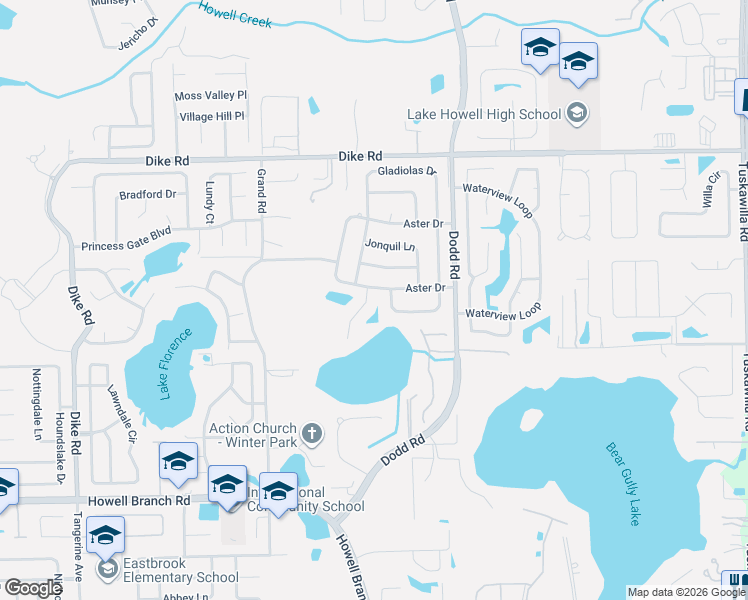 map of restaurants, bars, coffee shops, grocery stores, and more near 1240 Gladiolas Drive in Winter Park
