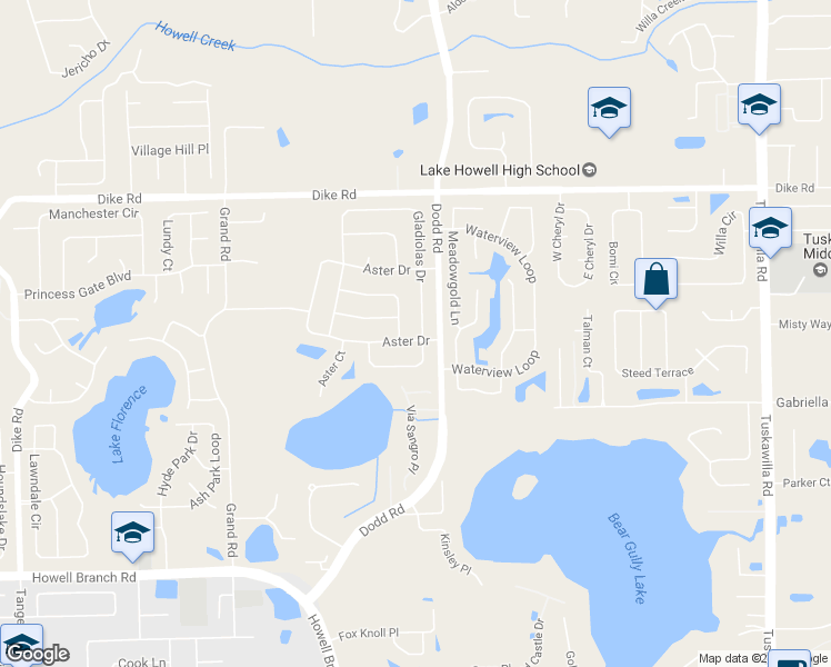 map of restaurants, bars, coffee shops, grocery stores, and more near 1381 Gladiolas Drive in Winter Park