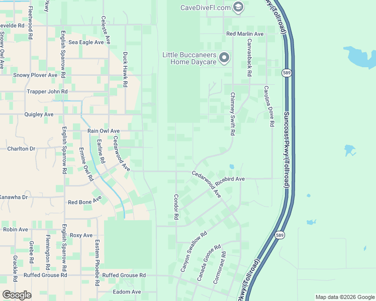 map of restaurants, bars, coffee shops, grocery stores, and more near 14336 Condor Road in Brooksville