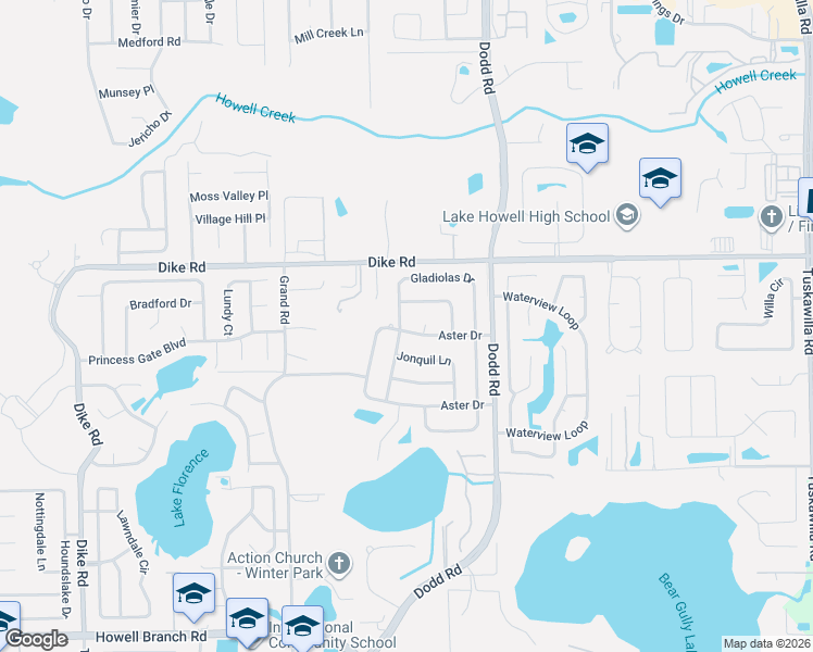 map of restaurants, bars, coffee shops, grocery stores, and more near 3611 Hawthorne Lane in Winter Park