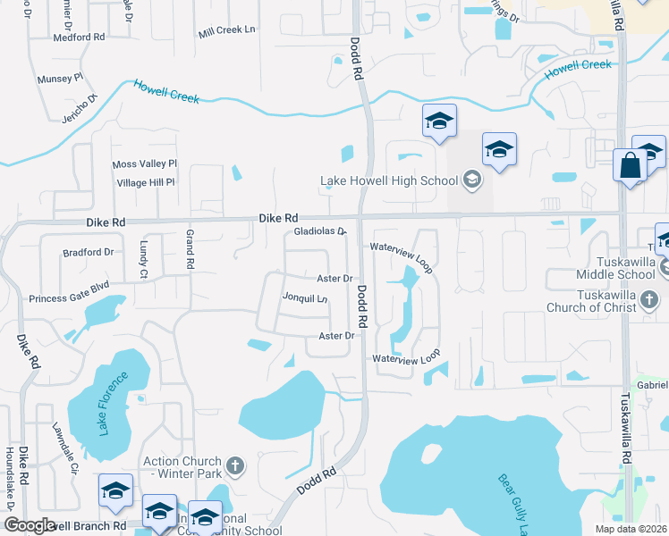 map of restaurants, bars, coffee shops, grocery stores, and more near 3720 Hawthorne Lane in Winter Park