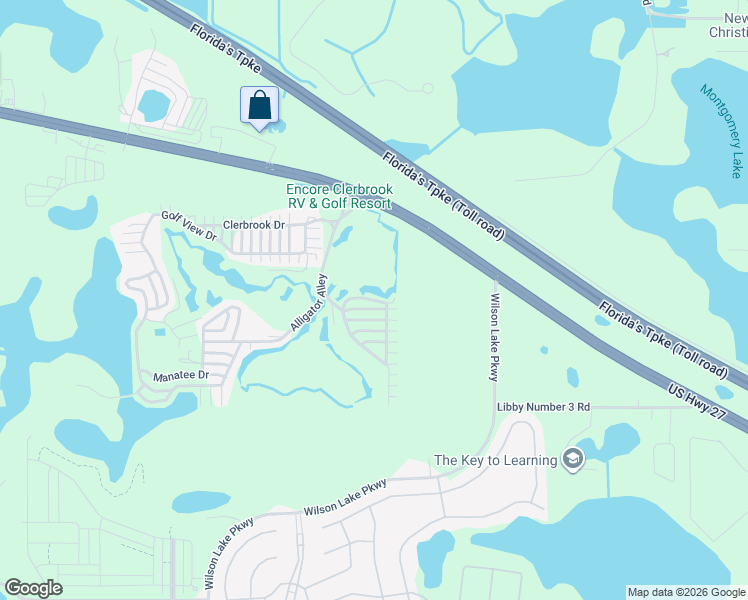 map of restaurants, bars, coffee shops, grocery stores, and more near Golf View Trail in Clermont