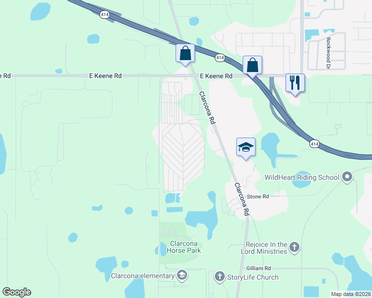 map of restaurants, bars, coffee shops, grocery stores, and more near 462 Snagglepuss Drive in Apopka