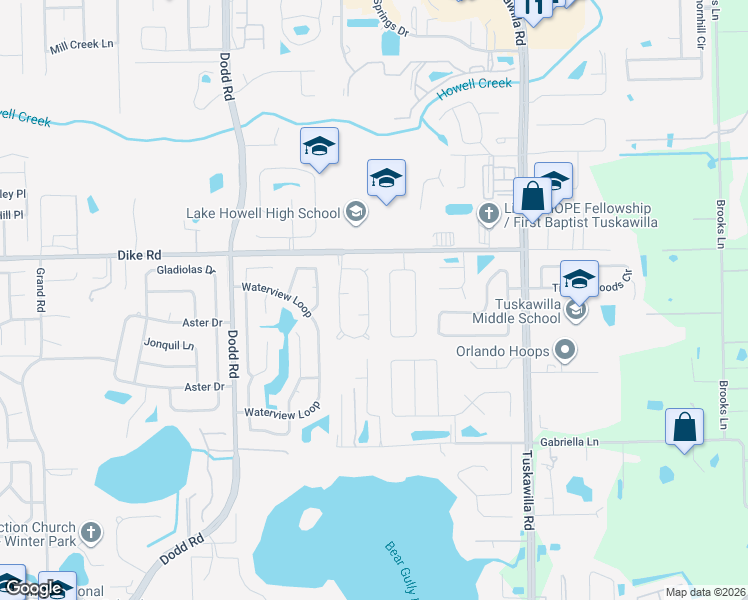 map of restaurants, bars, coffee shops, grocery stores, and more near 1812 East Cheryl Drive in Winter Park