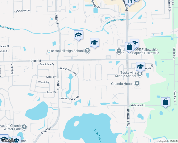 map of restaurants, bars, coffee shops, grocery stores, and more near 1812 East Cheryl Drive in Winter Park