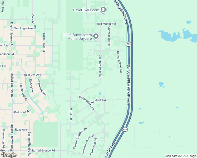 map of restaurants, bars, coffee shops, grocery stores, and more near 14455 Chimney Swift Road in Brooksville