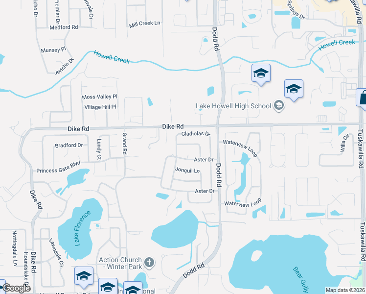 map of restaurants, bars, coffee shops, grocery stores, and more near 3611 Hawthorne Lane in Winter Park