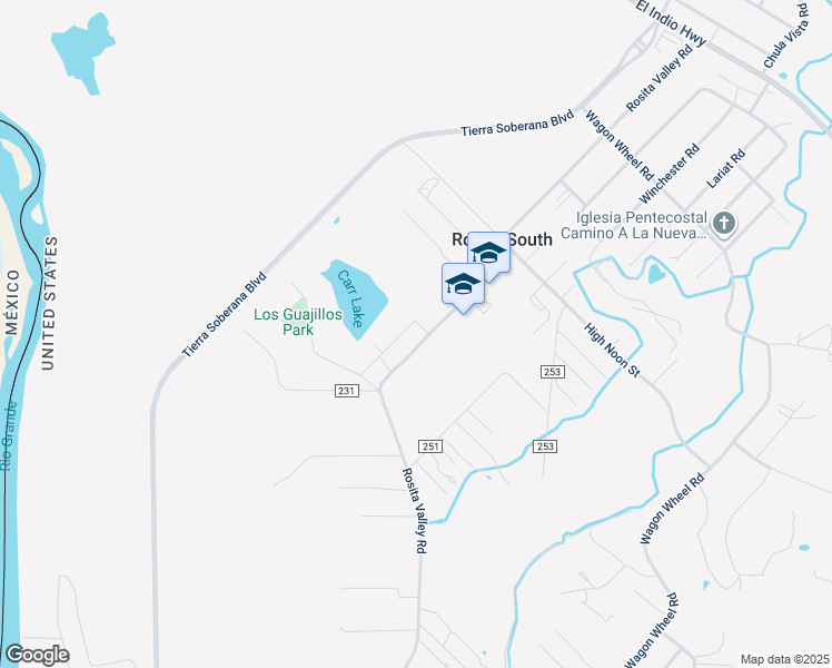 map of restaurants, bars, coffee shops, grocery stores, and more near 956 Rosita Valley Road in Eagle Pass