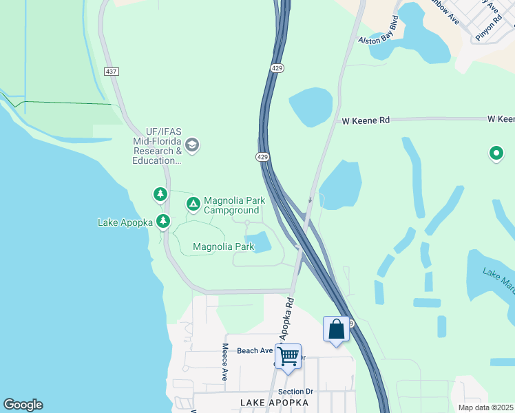 map of restaurants, bars, coffee shops, grocery stores, and more near 2946 Park Meadow Drive in Apopka