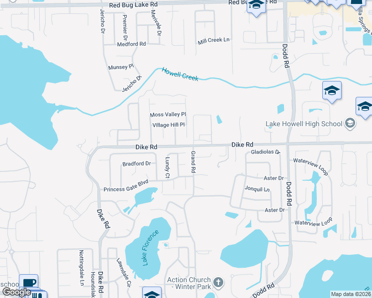 map of restaurants, bars, coffee shops, grocery stores, and more near 1035 Lundy Court in Winter Park
