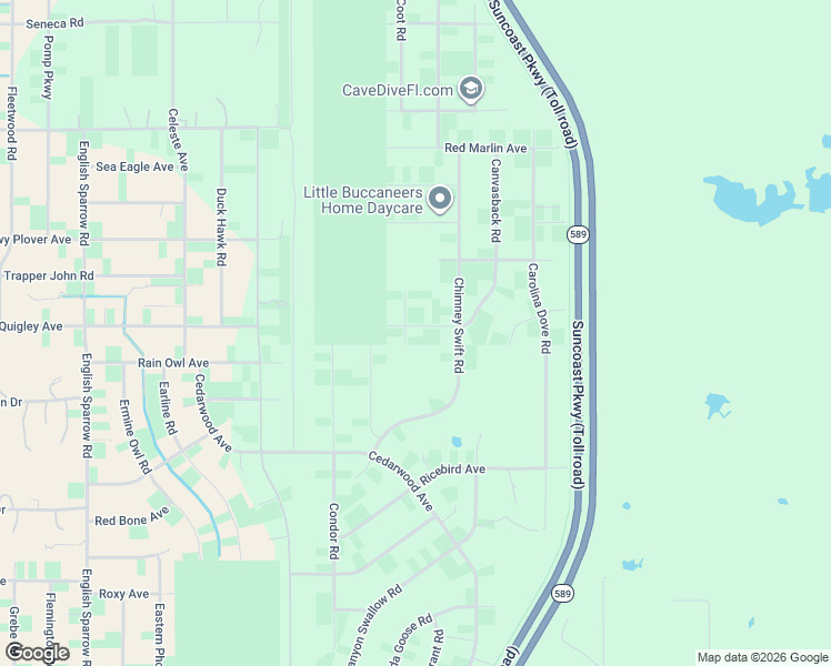 map of restaurants, bars, coffee shops, grocery stores, and more near 14374 Canvasback Road in Brooksville