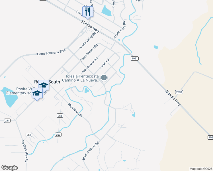 map of restaurants, bars, coffee shops, grocery stores, and more near 393 Wagon Wheel Road in Eagle Pass