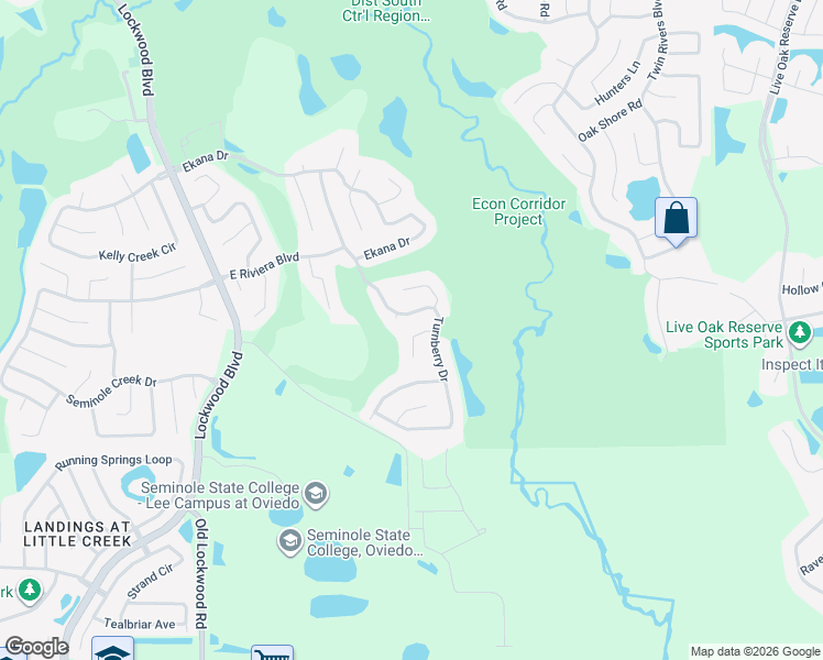 map of restaurants, bars, coffee shops, grocery stores, and more near 2468 Shoal Creek Court in Oviedo