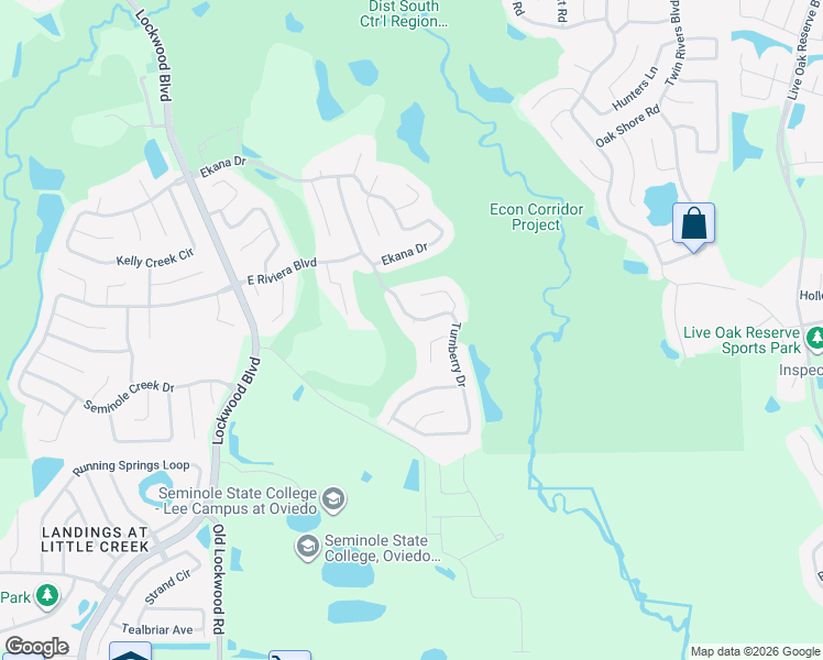 map of restaurants, bars, coffee shops, grocery stores, and more near 2468 Shoal Creek Court in Oviedo