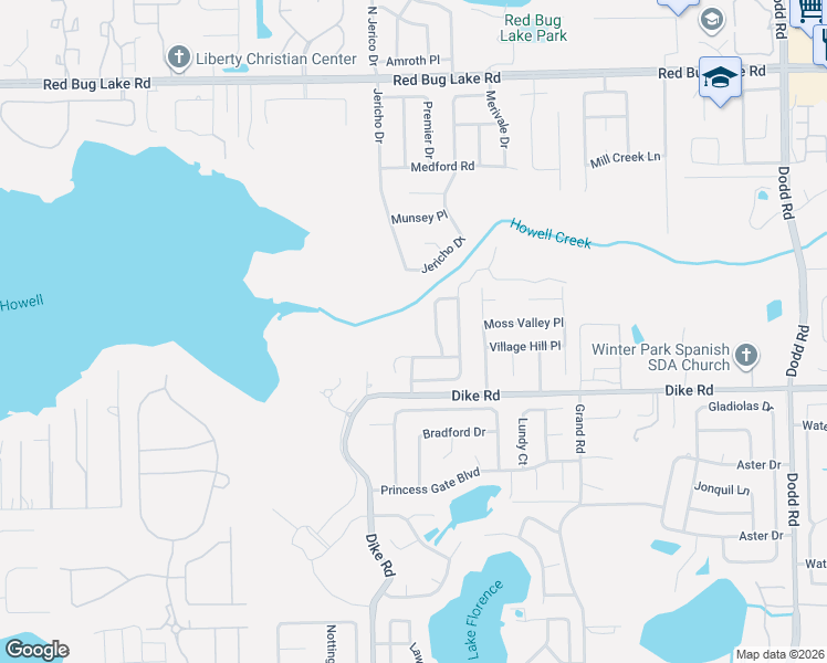 map of restaurants, bars, coffee shops, grocery stores, and more near 3106 Heartleaf Place in Winter Park
