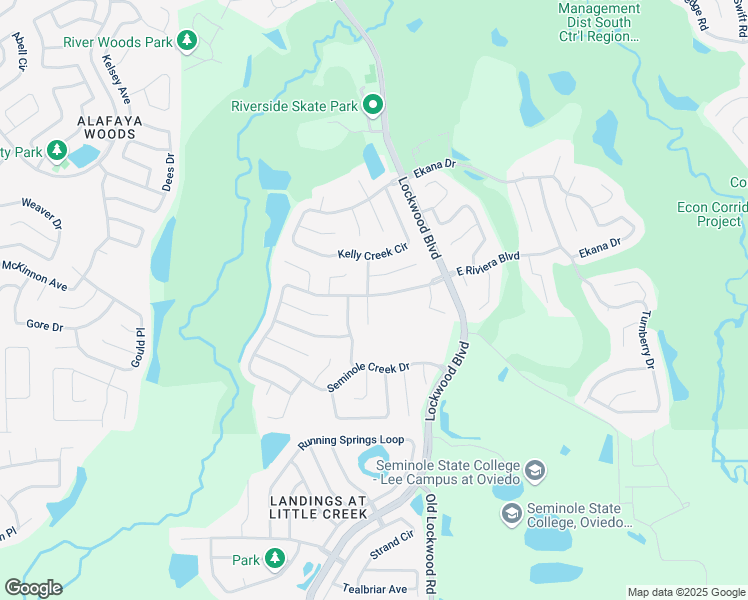 map of restaurants, bars, coffee shops, grocery stores, and more near 1303 Carpenter Branch in Oviedo