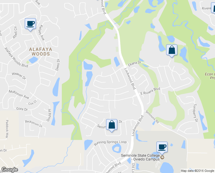 map of restaurants, bars, coffee shops, grocery stores, and more near 1064 Kelly Creek Cir in Oviedo