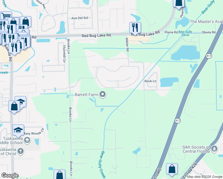 map of restaurants, bars, coffee shops, grocery stores, and more near 7066 Winding Lake Circle in Oviedo