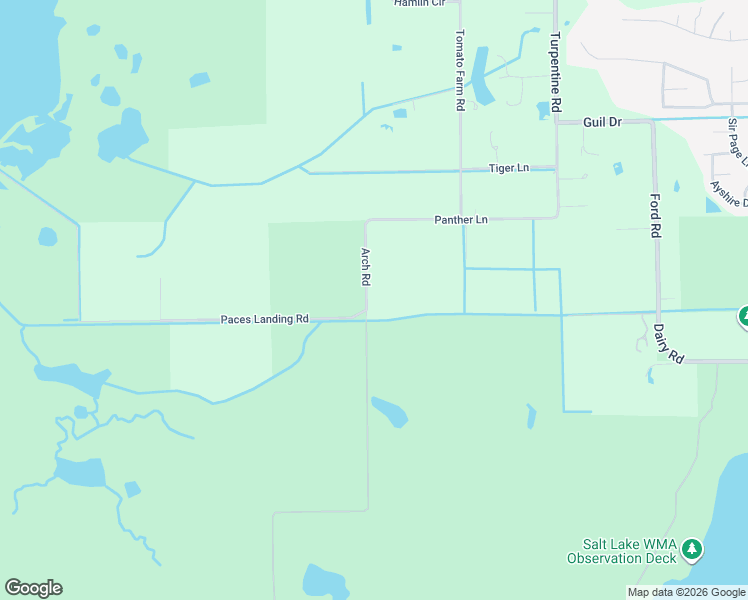 map of restaurants, bars, coffee shops, grocery stores, and more near 1625 Arch Road in Mims