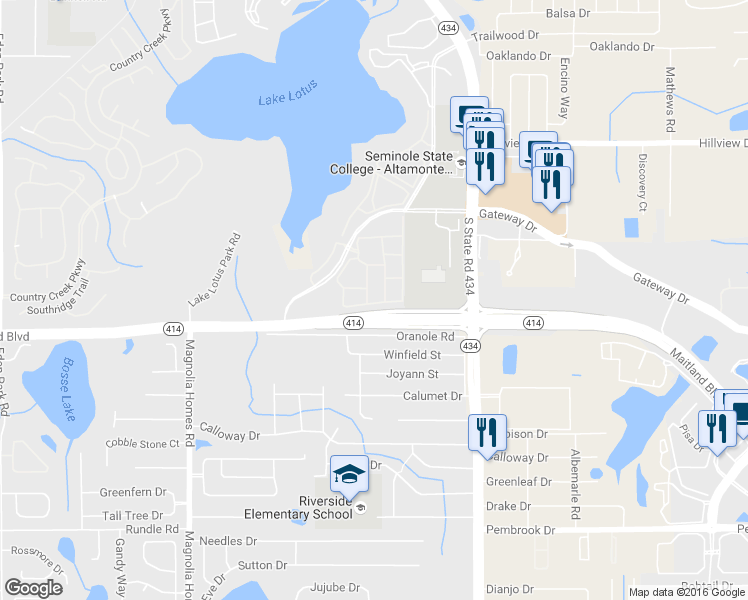 map of restaurants, bars, coffee shops, grocery stores, and more near 875 Grand Regency Pointe in Altamonte Springs