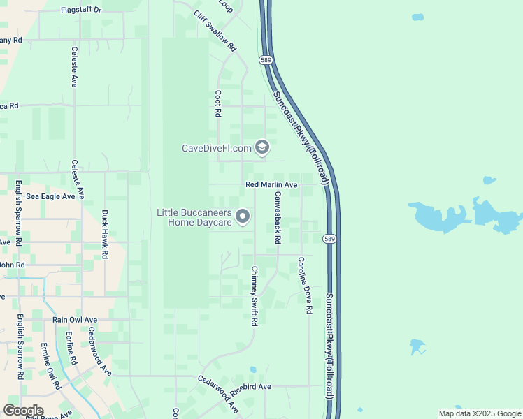 map of restaurants, bars, coffee shops, grocery stores, and more near 15108 Chimney Swift Road in Brooksville