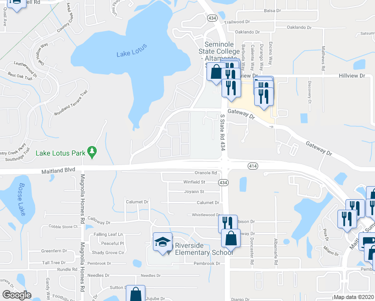 map of restaurants, bars, coffee shops, grocery stores, and more near 845 Grand Regency Pointe in Altamonte Springs