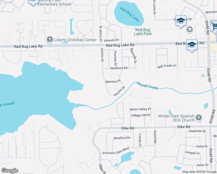 map of restaurants, bars, coffee shops, grocery stores, and more near 3546 Munsey Place in Casselberry