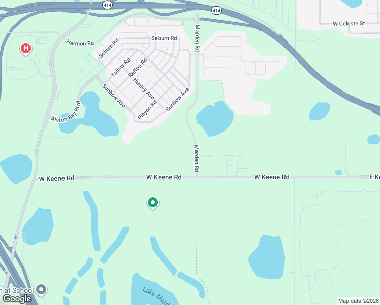 map of restaurants, bars, coffee shops, grocery stores, and more near 2378 Marden Road in Apopka