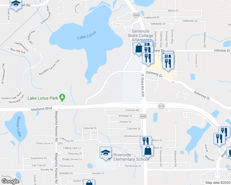 map of restaurants, bars, coffee shops, grocery stores, and more near 837 Grand Regency Pointe in Altamonte Springs