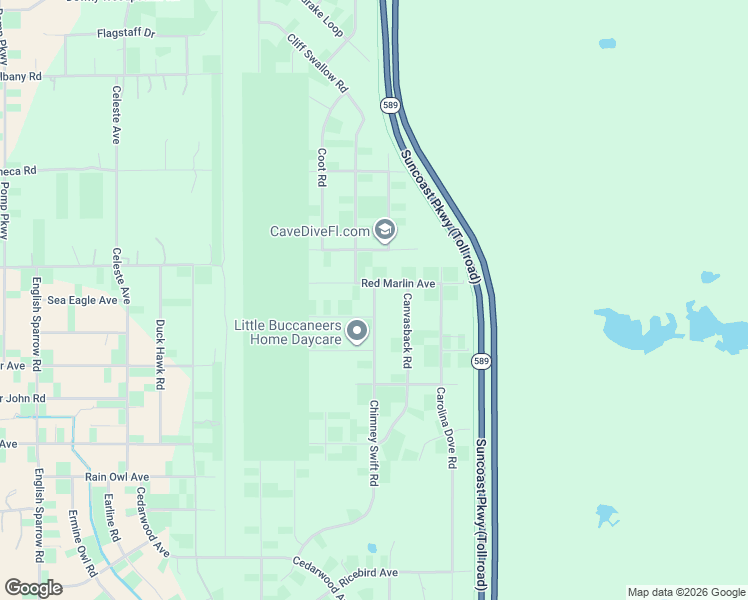 map of restaurants, bars, coffee shops, grocery stores, and more near 15138 Chimney Swift Road in Brooksville