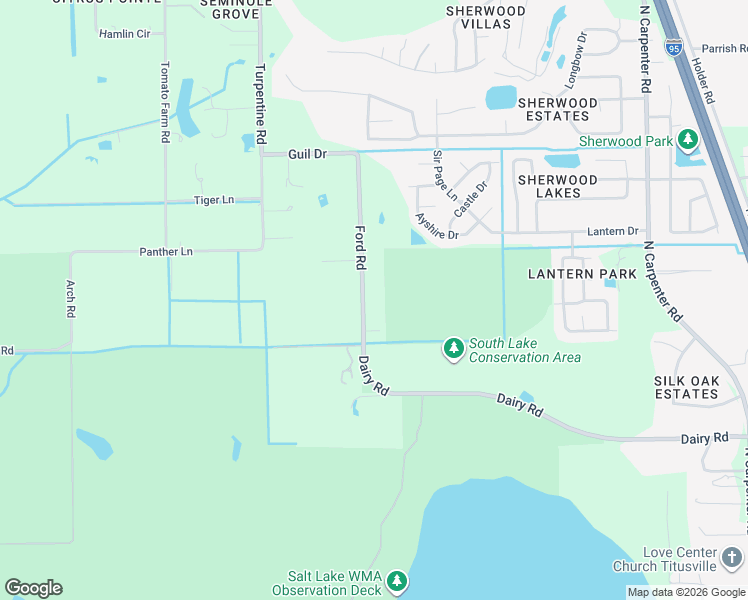 map of restaurants, bars, coffee shops, grocery stores, and more near 1657 Ford Road in Mims