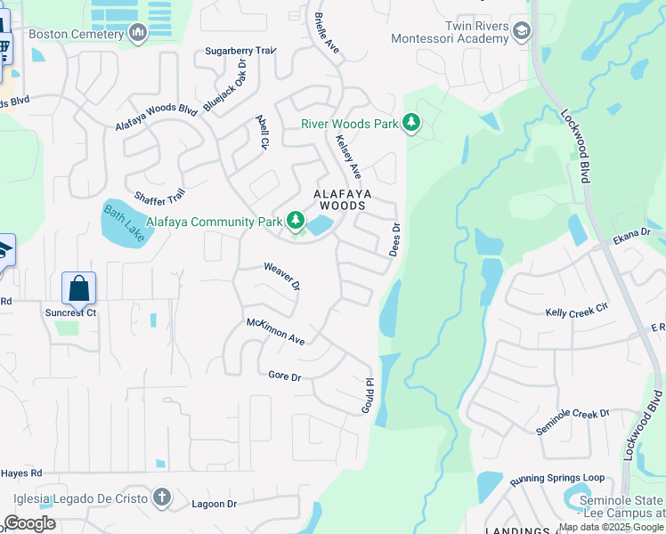map of restaurants, bars, coffee shops, grocery stores, and more near 1088 McKinnon Avenue in Oviedo