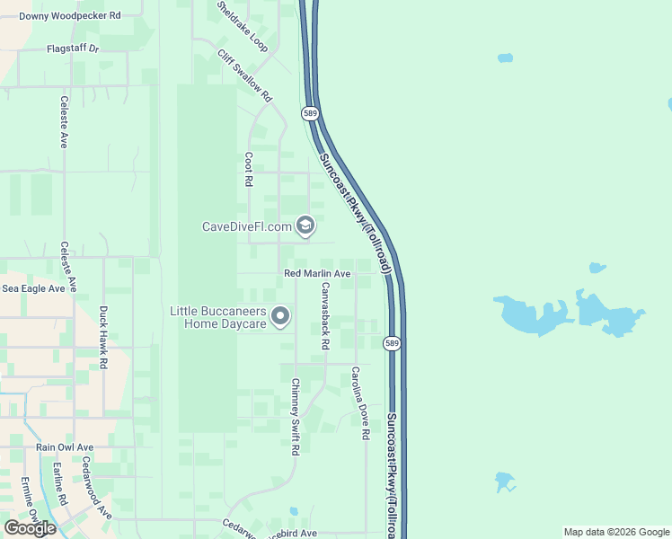 map of restaurants, bars, coffee shops, grocery stores, and more near 14197 Red Marlin Avenue in Brooksville