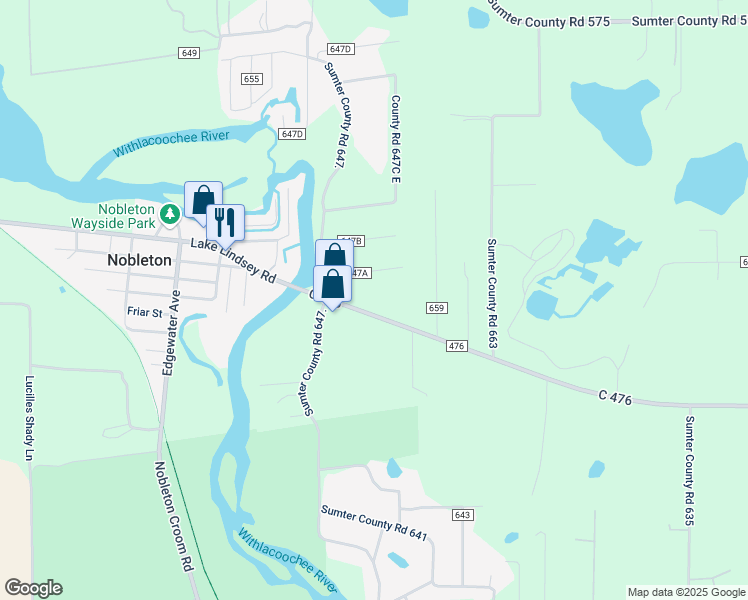 map of restaurants, bars, coffee shops, grocery stores, and more near 9144 West C 476 in Bushnell
