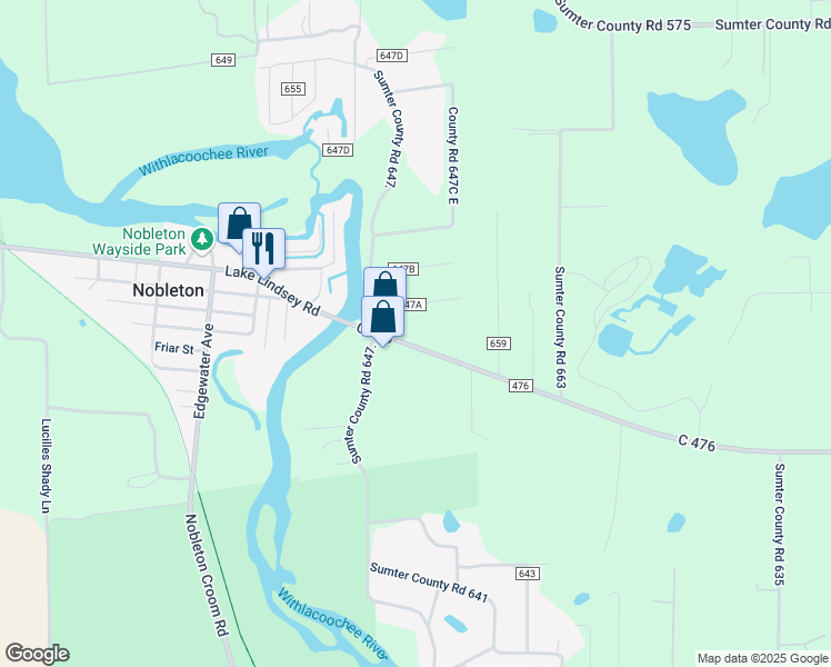 map of restaurants, bars, coffee shops, grocery stores, and more near 9144 West C 476 in Bushnell