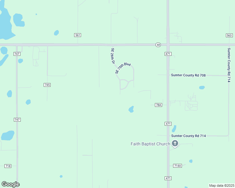 map of restaurants, bars, coffee shops, grocery stores, and more near 2330 Southeast 75th Boulevard in Bushnell
