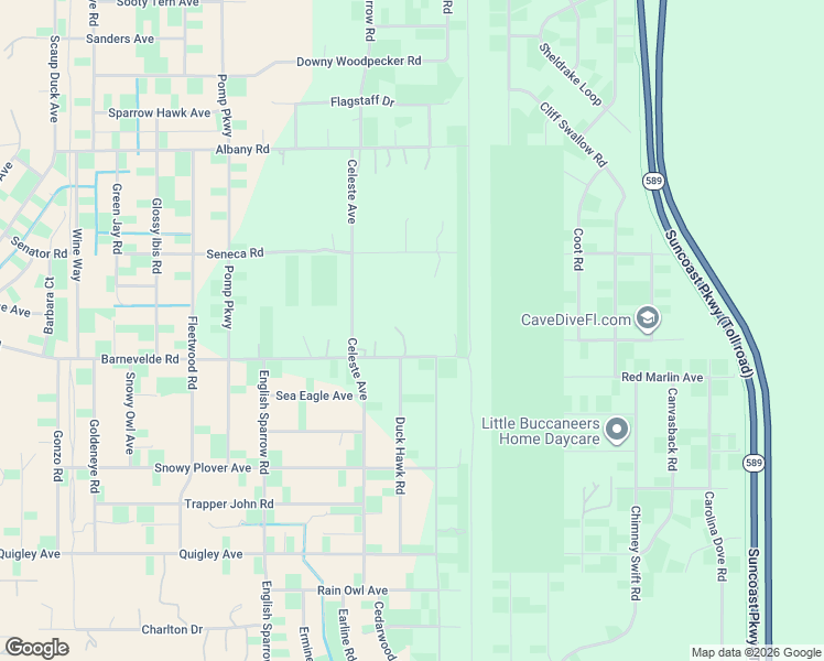 map of restaurants, bars, coffee shops, grocery stores, and more near 13353 Barnevelde Road in Brooksville