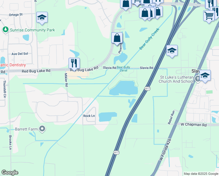 map of restaurants, bars, coffee shops, grocery stores, and more near 1999 Summer Club Drive in Oviedo