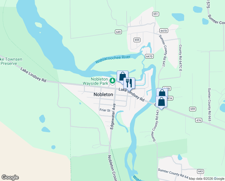 map of restaurants, bars, coffee shops, grocery stores, and more near 29070 Forbes Street in Brooksville