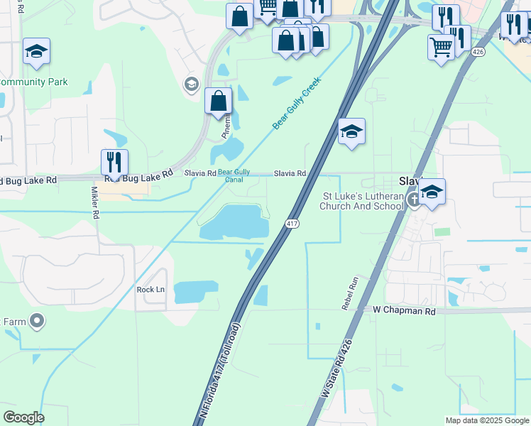 map of restaurants, bars, coffee shops, grocery stores, and more near 1909 Summer Club Drive in Oviedo