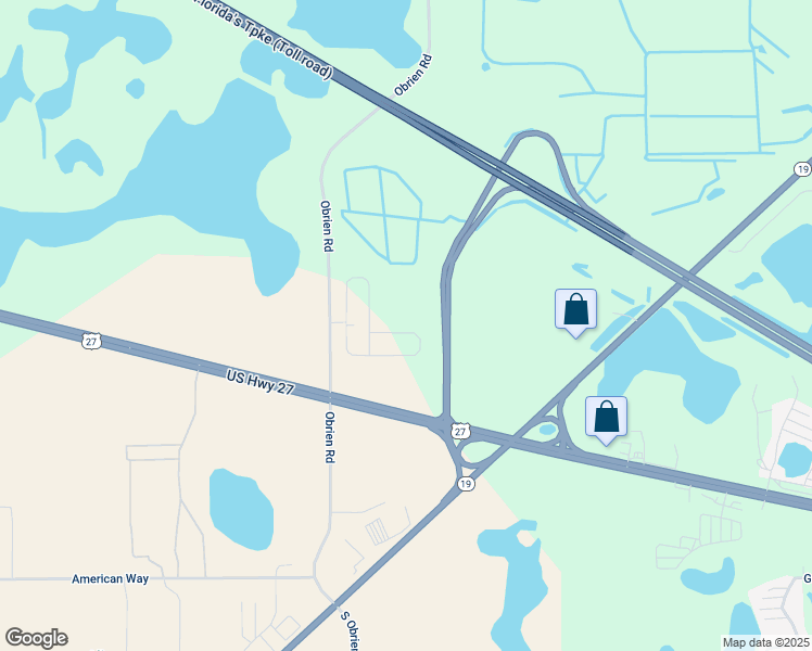 map of restaurants, bars, coffee shops, grocery stores, and more near 2199 Hemingway Circle in Groveland