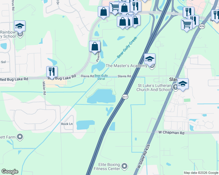 map of restaurants, bars, coffee shops, grocery stores, and more near 1919 Summer Club Drive in Oviedo