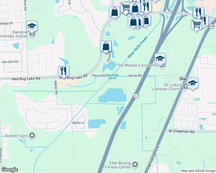 map of restaurants, bars, coffee shops, grocery stores, and more near 1969 Summer Club Drive in Oviedo