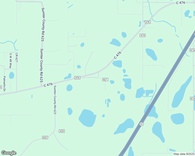 map of restaurants, bars, coffee shops, grocery stores, and more near 3961 County Road 621 in Bushnell