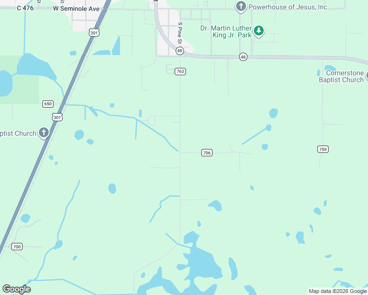 map of restaurants, bars, coffee shops, grocery stores, and more near 7469 County Road 763 in Bushnell