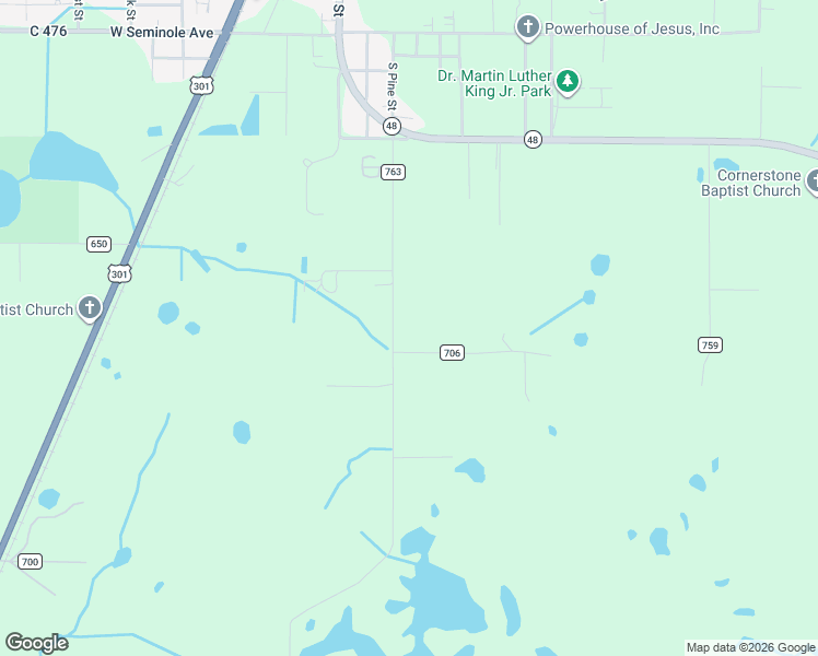 map of restaurants, bars, coffee shops, grocery stores, and more near 7469 County Road 763 in Bushnell