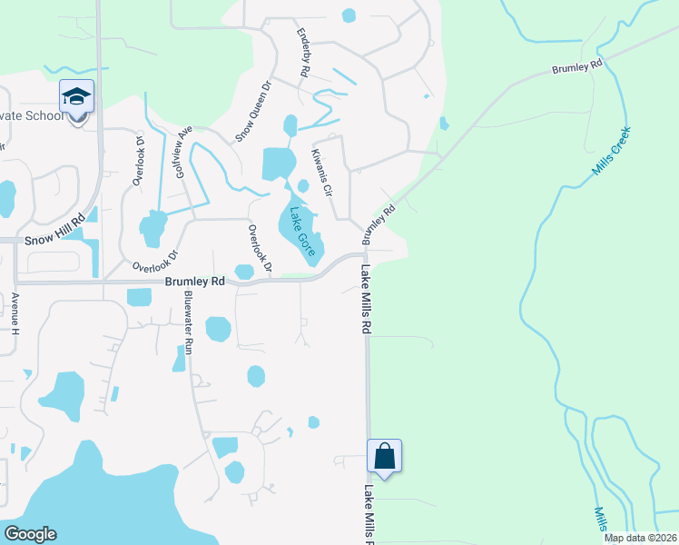 map of restaurants, bars, coffee shops, grocery stores, and more near 1415 Brumley Road in Chuluota