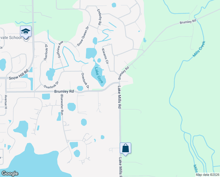 map of restaurants, bars, coffee shops, grocery stores, and more near 1415 Brumley Road in Chuluota